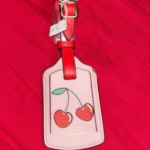 Coach Cherry Luggage Tag